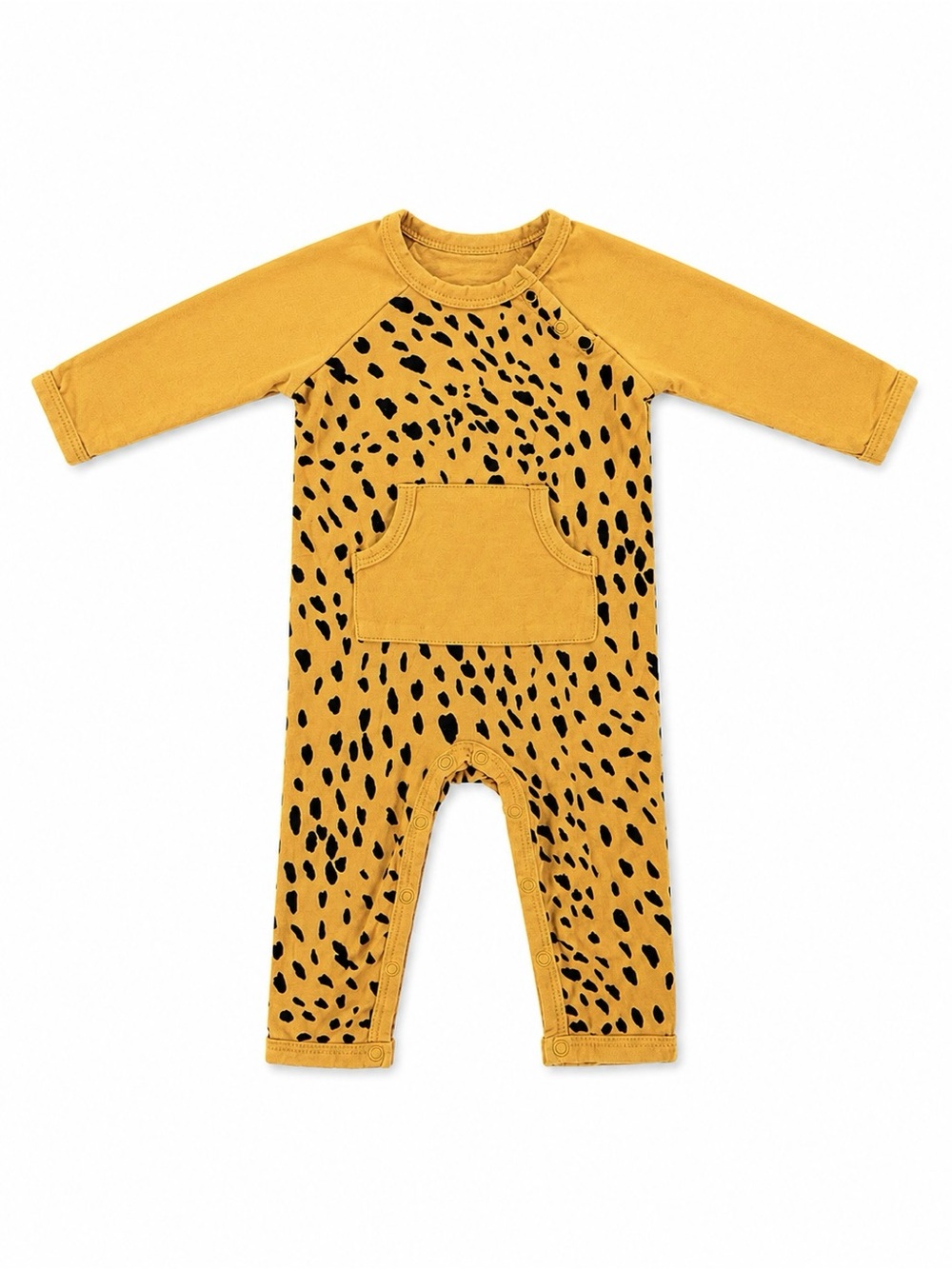 Kyte Baby Bamboo Animal Print Romper / Newborn (NB) / Fold Over Mittens